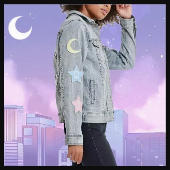RARE BoxLunch Exclusive x Pretty Guardian Sailor Moon Denim Jacket Size SM - Picture 5 of 13